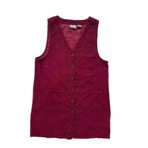 Vintage Sydni B Jordan Corduroy Dress With a Floral Lining